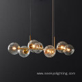 Black dining table chandelier modern